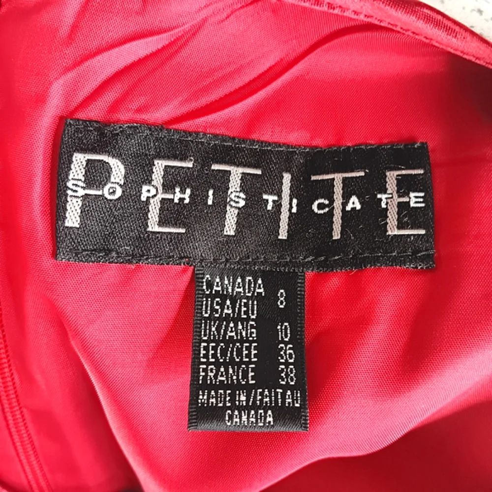 Petite Sophisticate Red Formal Midi Dress Size 8 With Bolero Jacket Wedding - Picture 2 of 16